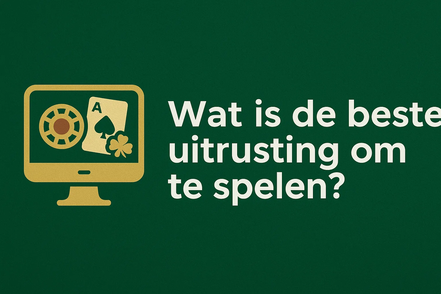 Wat is de beste uitrusting om te spelen?